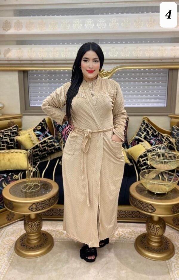 ⁦2بياس بيجامة طويلة بالبنوار دونتيل
توب موبرة محفرة. القياس صطوندار⁩ - الصورة ⁦4⁩