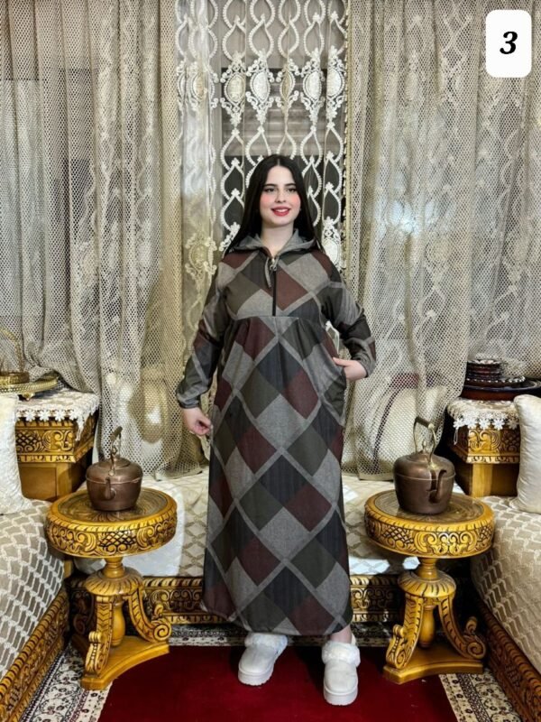 ⁦جلابة توب التويد كاشمير بالسنسلة وجياب⁩ - الصورة ⁦9⁩