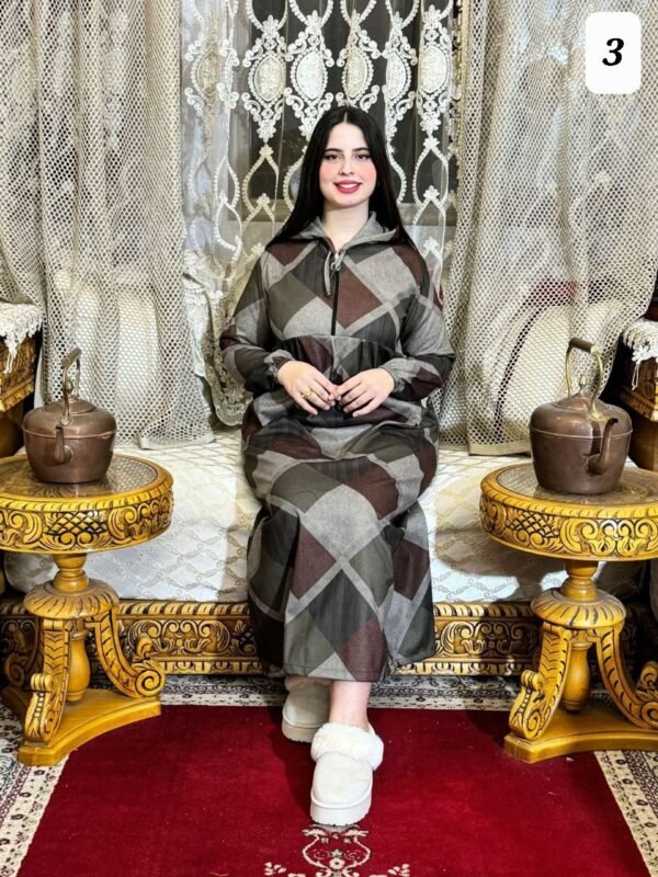 ⁦جلابة توب التويد كاشمير بالسنسلة وجياب⁩ - الصورة ⁦8⁩