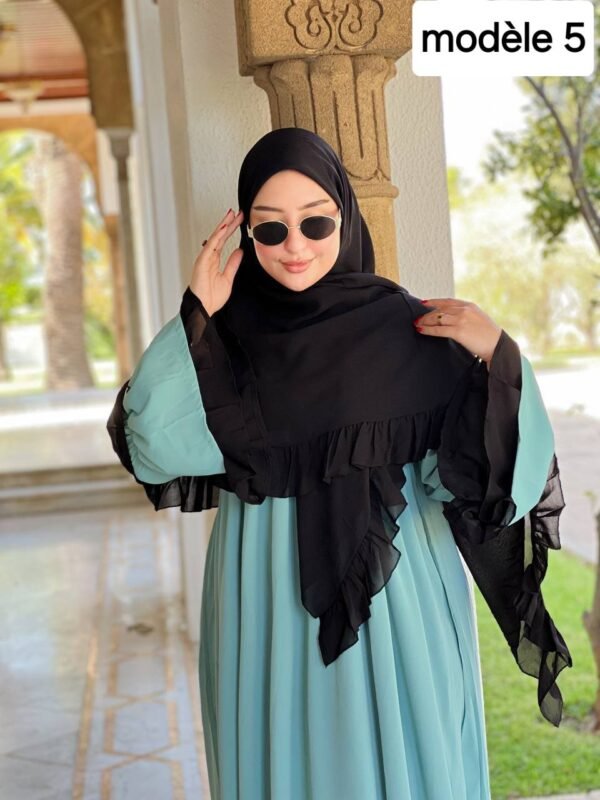 ⁦كسوة راقية مكونة من قطعتين، مصنوعة من ثوب كريب روزا⁩ - الصورة ⁦17⁩