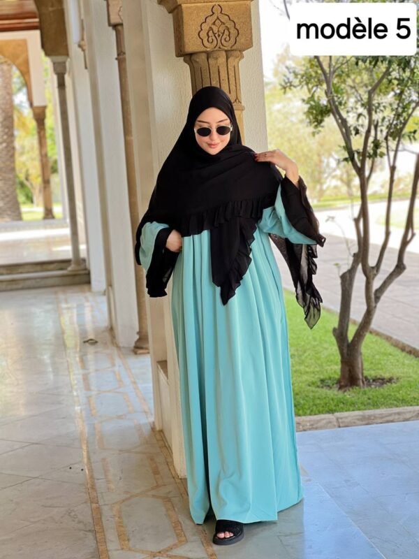 ⁦كسوة راقية مكونة من قطعتين، مصنوعة من ثوب كريب روزا⁩ - الصورة ⁦18⁩