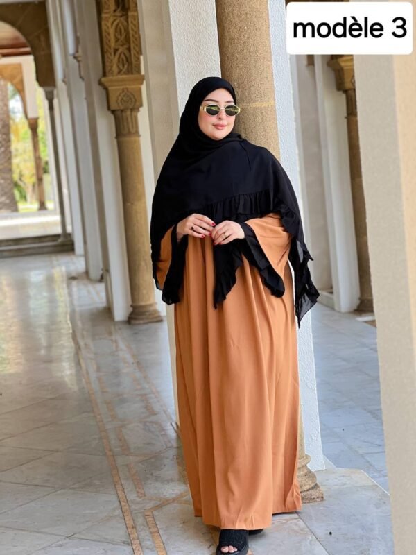 ⁦كسوة راقية مكونة من قطعتين، مصنوعة من ثوب كريب روزا⁩ - الصورة ⁦12⁩