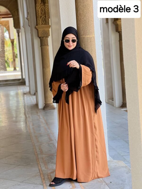 ⁦كسوة راقية مكونة من قطعتين، مصنوعة من ثوب كريب روزا⁩ - الصورة ⁦10⁩