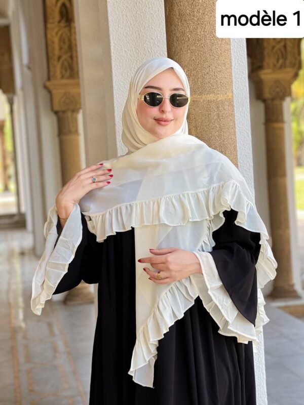 كسوة راقية مكونة من قطعتين، مصنوعة من ثوب كريب روزا